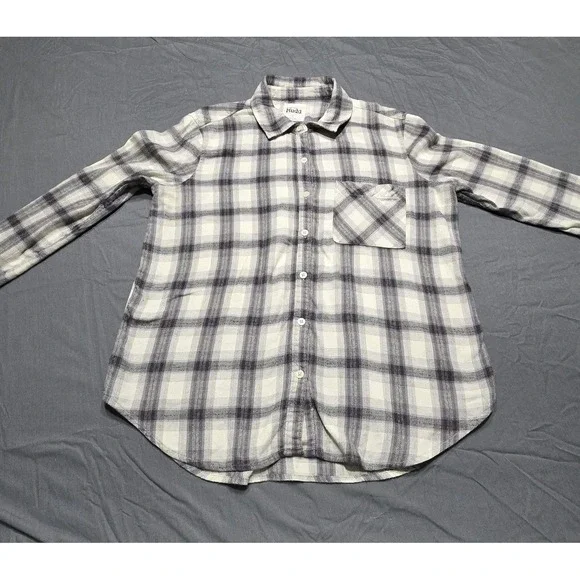 Mudd Flannel Shirt Check Pattern Womens Large - Picture 3 of 13
